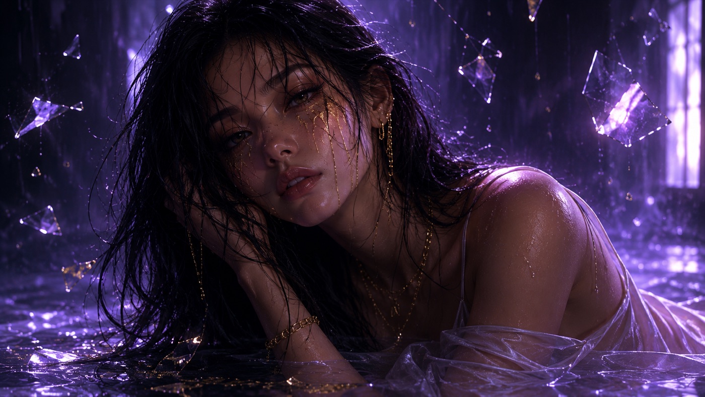 Lizzy Alexander among shimmering shards